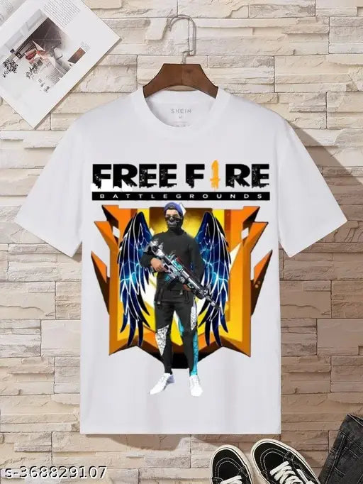 Free-Fire Printed T-Shirts for Kids Unisex