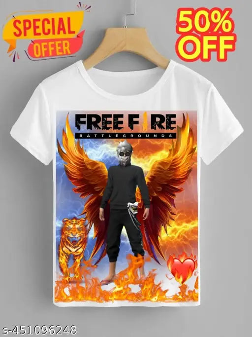 Free-Fire printed t shirts for unsex kids boys & girls