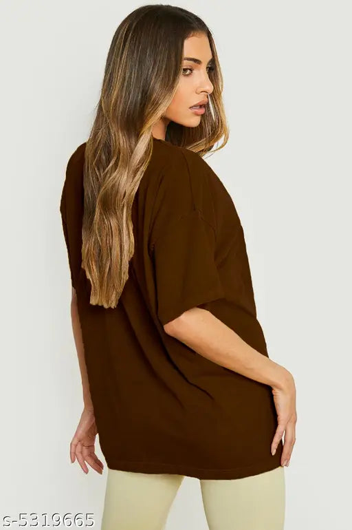 Oversize Cottonblend Printed Women's T-shirt (los Angeles)