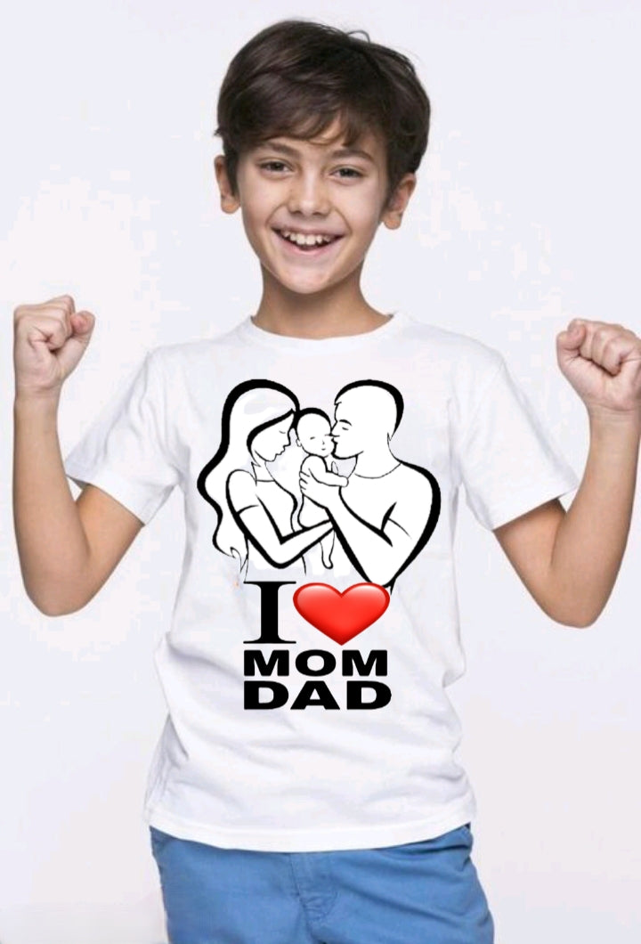 Mom Dad T-shirt for kids