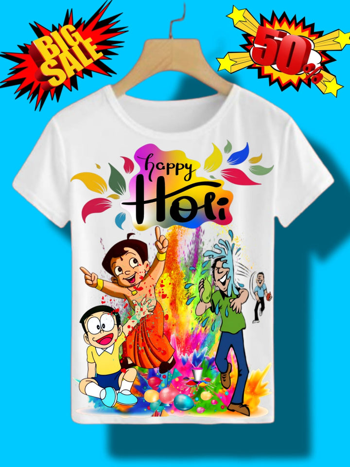 Happy Holi Graphic T-Shirts for Kids of All Ages
