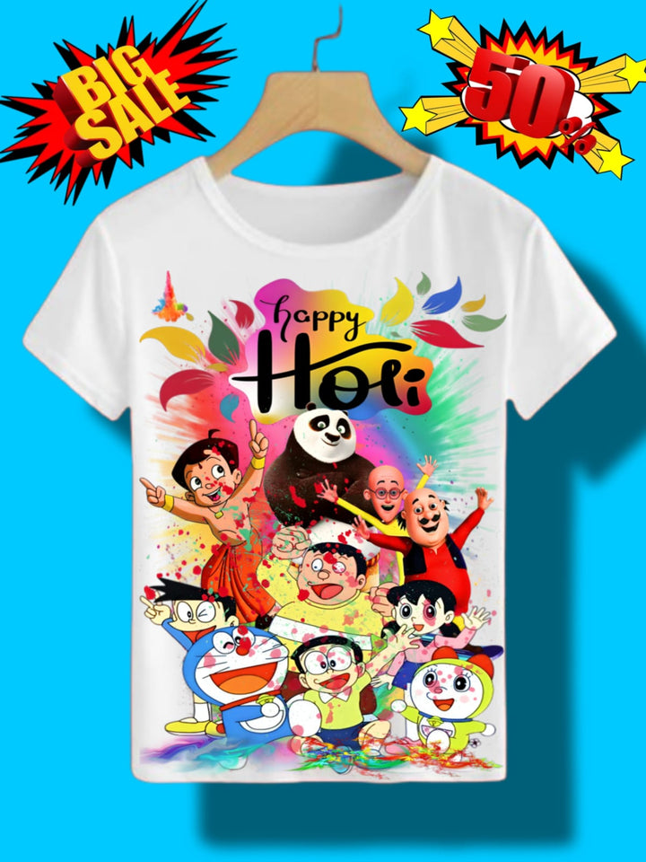 Festival-Ready Holi T-Shirts for Kids (0-16 Years)