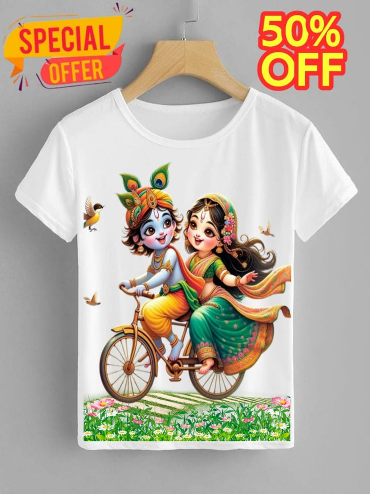 New Trendy Krishna-Printed T-Shirts for Unisex Kids (Boys & Girls)