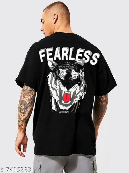 Oversized Men's Cotton Blend Printed T-Shirt