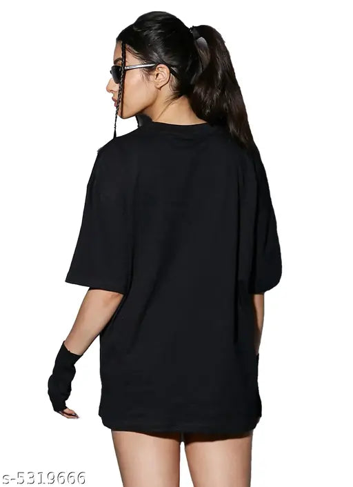 Trendy Leotude Oversize Cottonblend Printed Women's T-shirt
