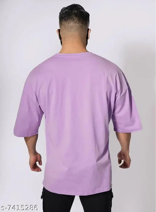 Oversized Men's Cotton Blend Printed T-Shirt