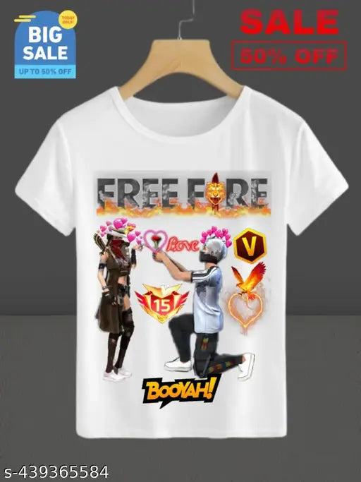 Free-Fire Printed T-Shirts for Girls and Boys