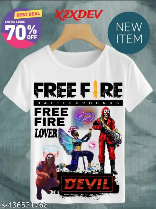 trendy printed t-shirts for kids! |freefire T-shirt