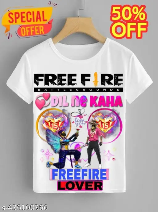 Free-Fire printed t shirts for unsex kids boys & girls
