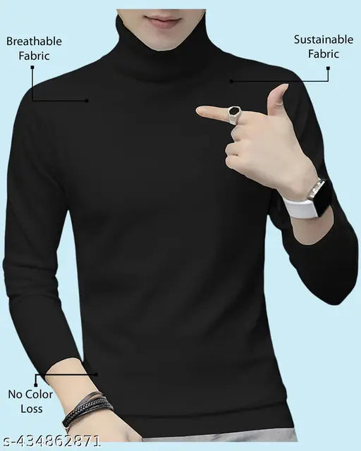 Men's Fancy Full Sleeve High Neck Sweater Pullover  (Pack of 1)
