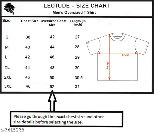 Oversized Men's Cotton Blend Printed T-Shirt