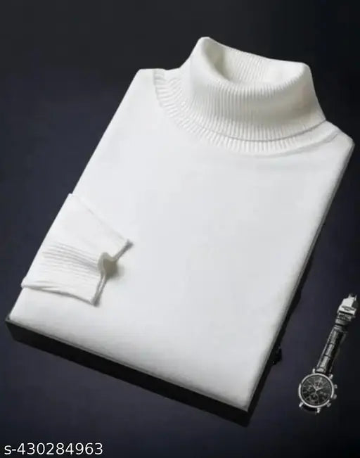 Men's Fancy Full Sleeve High Neck Sweater Pullover  (Pack of 1)