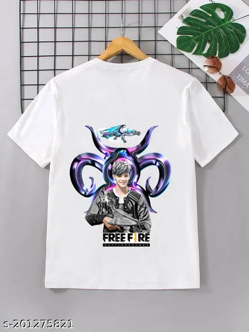 Free-Fire Printed T-Shirts for Kids Unisex