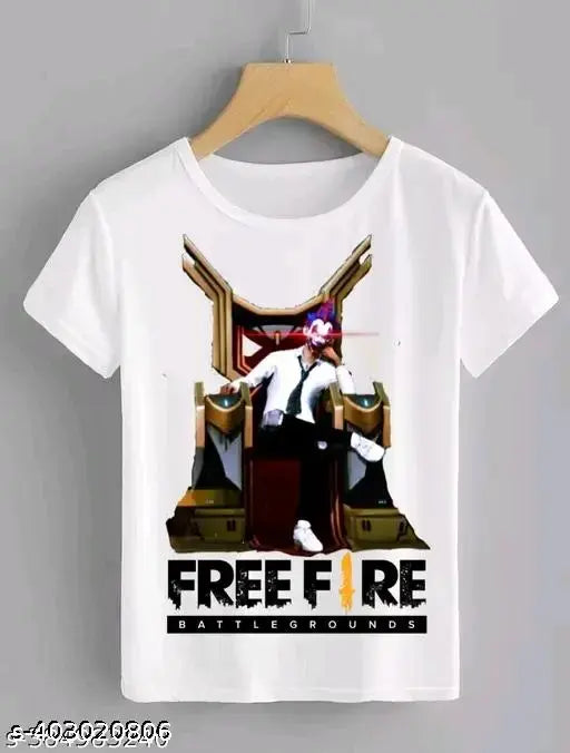 Free-Fire Printed T-Shirts for Kids Unisex