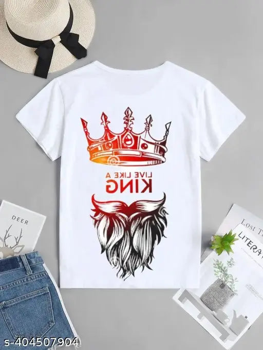 King Printed T-Shirts for Unisex Kids (Boys & Girls)